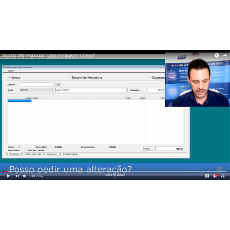 Dúvidas SIW - Posso pedir uma alteração no sistema?