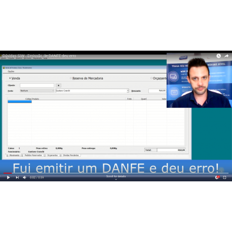 Dúvidas SIW - Emissão de DANFE deu erro